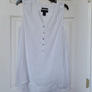 White linen tank